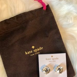 Kate Spade clear gumdrop stud earrings